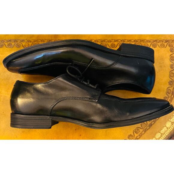 Cole Haan Nike Air Mens Black Leather Adams Oxford Apron Toe Derby Shoes 7.5 NEW main image 4